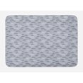 thumbnail image 1 of Rain Bath Mat, Motif Inspired Oriental Linear Patterned Comic Clouds, Plush Bathroom Decor Mat with Non Slip Backing, 29.5" X 17.5", Charcoal Grey Blue Grey, by Ambesonne, 1 of 2