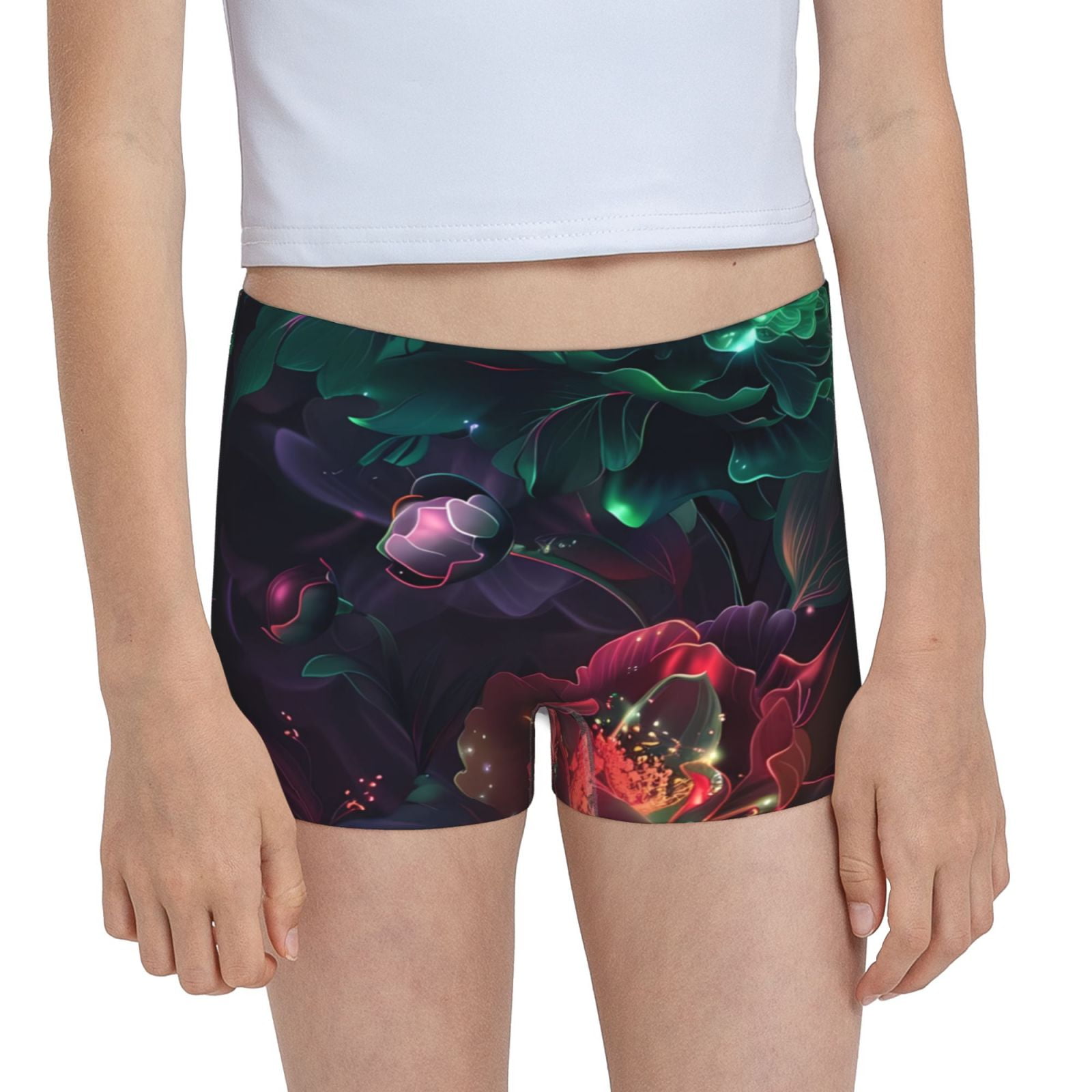 Easygdp Red And Green Carnation Girls Hipster Cotton Underwear Little