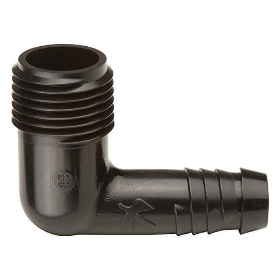 Rain Bird EZ Pipe 1/2 In. MNPT x 1/2 In. Barbed Poly Elbow (10-Pack) SWGE10