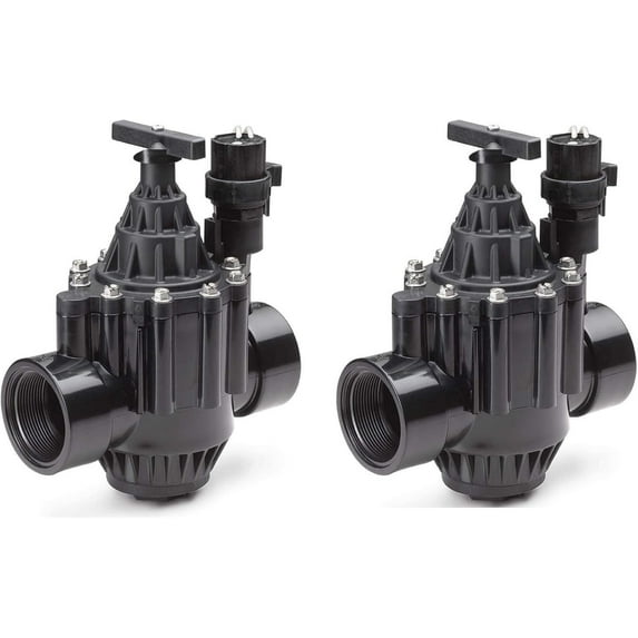 Rain Bird 100PGA 1" Inlet Inline Plastic Commercial Irrigation Valve (2 Pack)