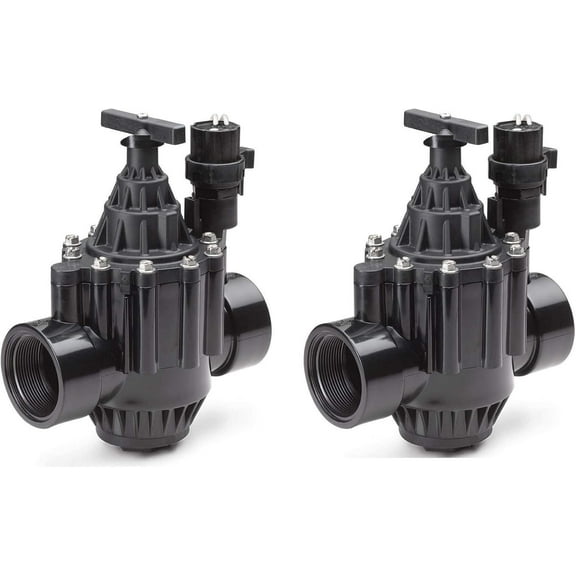 Rain Bird 100PGA 1" Inlet Inline Plastic Commercial Irrigation Valve (2 Pack)