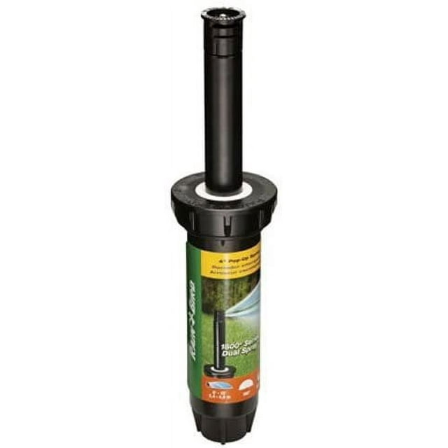 Rain Bird 1804HDS Professional Dual Spray Pop-Up Sprinkler, 180 Half Circle Pattern, 8' - 15' Spray Distance, 4" Pop-up Height