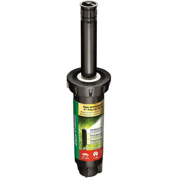 Rain Bird 1804HEVNPR Pressure Regulated "Max Efficiency" Professional Pop-Up Sprinkler, Adjustable 0 - 360 Pattern, 12'-15' Spray Distance, 4" Pop-up Height