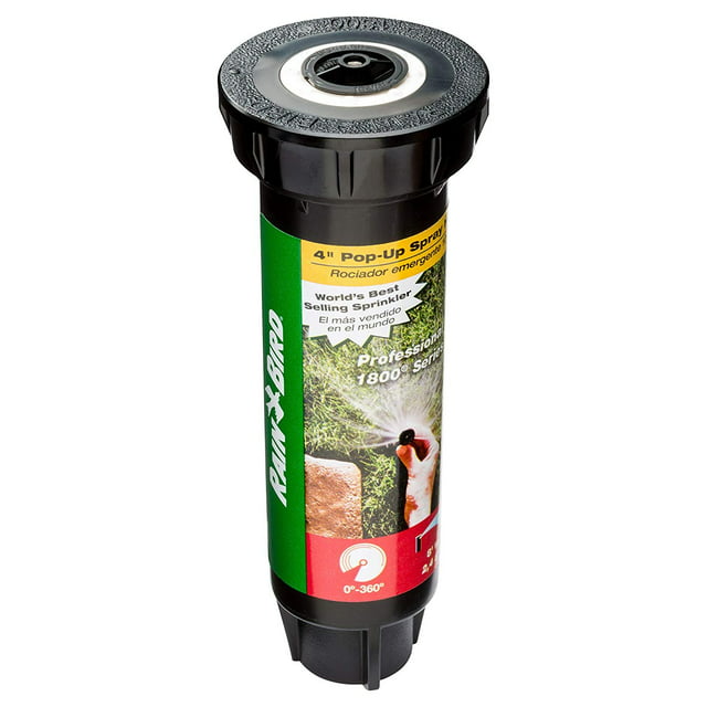 Rain Bird 1804VAN Professional Pop-Up Sprinkler, Adjustable 0 - 360 Pattern, 8' - 15' Spray Distance, 4" Pop-up Height
