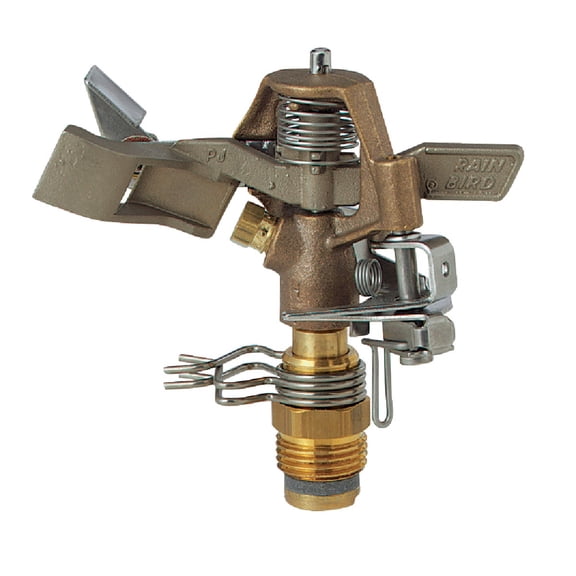Rain Bird 25PJDAC Brass Impact Sprinkler, Adjustable 20 - 360 Pattern, 20-41' Spray Distance Pack of 2
