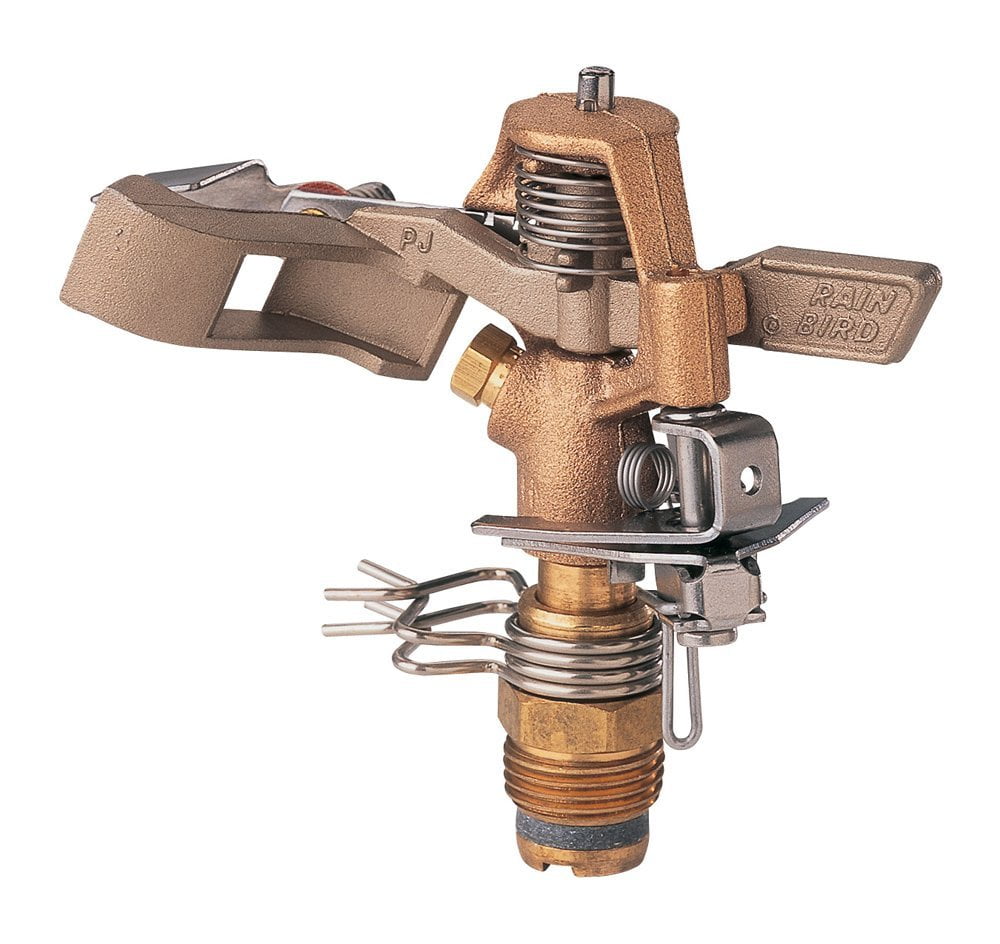 Rain Bird 25PJDAC Brass Impact Sprinkler, Adjustable 20° - 360° Pattern, 20 - 41' Spray Distance