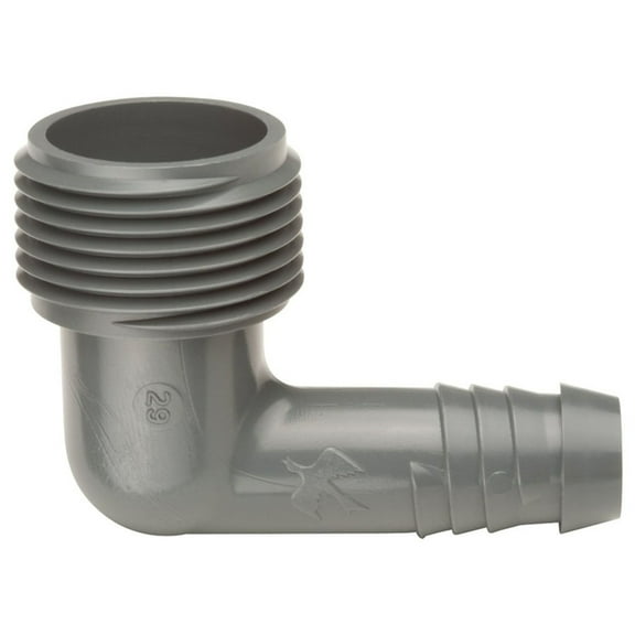Rain Bird EZ Pipe 3/4 In. MNPT x 1/2 In. Barbed Poly Elbow SWGE075S