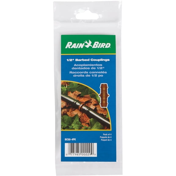 Rain Bird Drip Irrigation Coupling 1/2 In. Barbed - 4 Pack