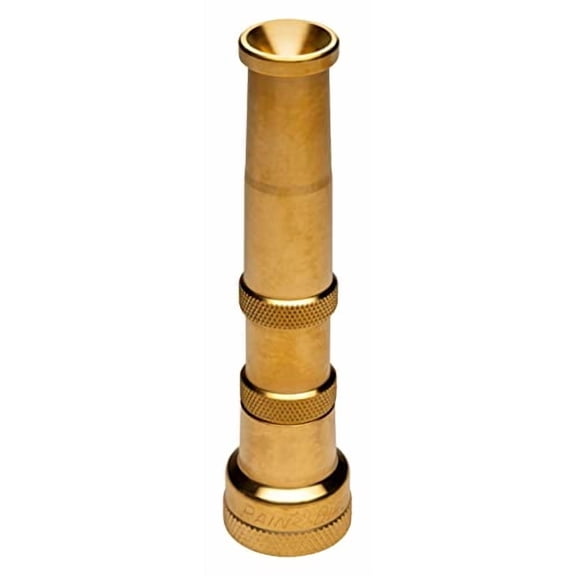 Rain Bird HENZLB5ADJ 5" Solid Brass Garden Hose Water Nozzle, Twist Adjustable Spray