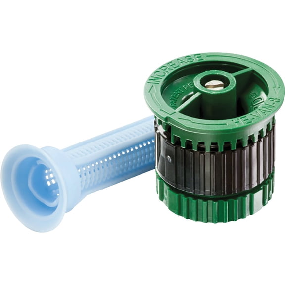 Rain Bird HEVAN08 High Efficiency Spray Nozzle, 0 - 360 Adjustable Pattern, 6' - 8' Spray Distance, Black/Green