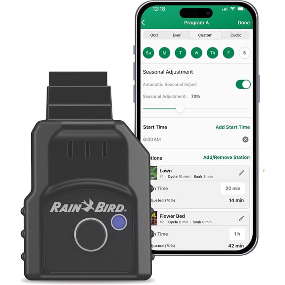Rain Bird LNK2 Smart WiFi Module, 2nd Generation, Irrigation Controller Upgrade, Remote App Control with Quick Pair Setup, for TRU, ESP-TM2, ESP-ME3 and ESP-RZXe