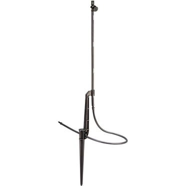 Rain Bird MSSTKTF1S Drip Irrigation Micro-Spray on Adjustable Height Staked Riser with 1/4" Tubing and Barbed Coupler, 360 Full Circle Pattern, 0 - 13.5' Spray Distance