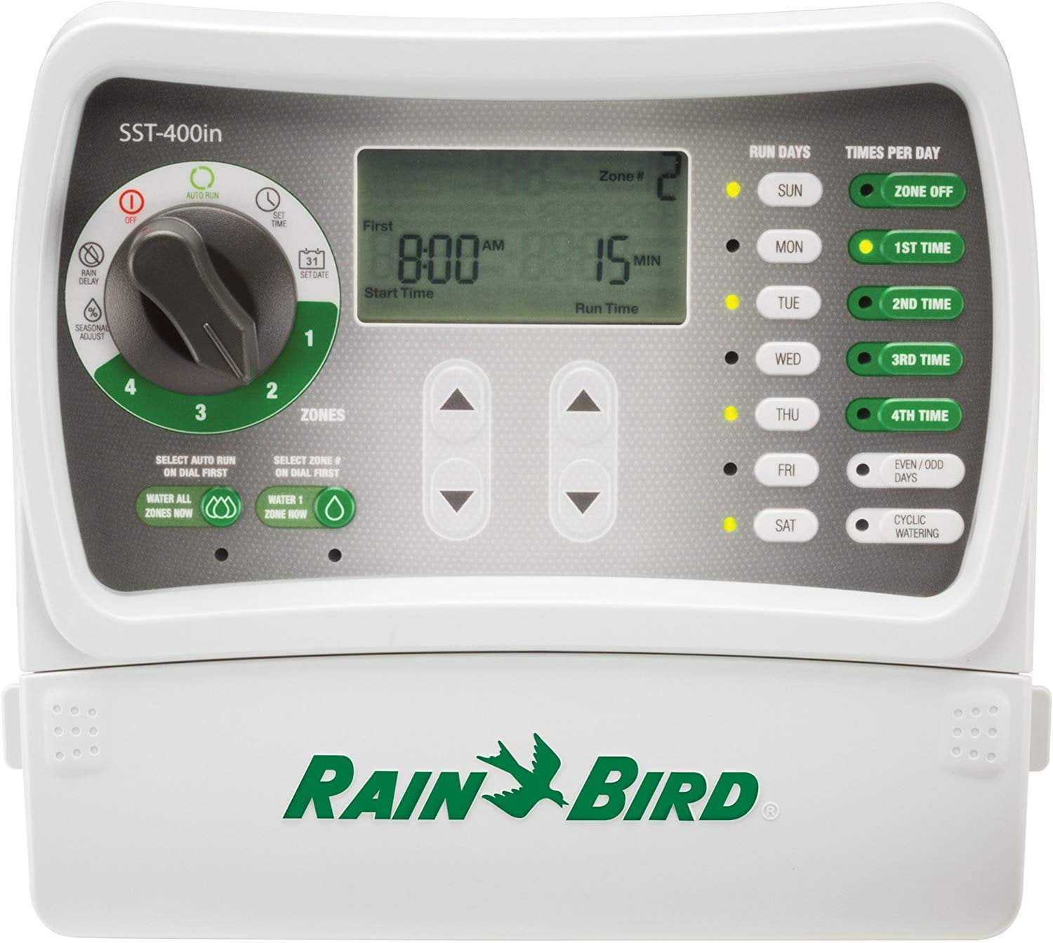 Rain Bird White Indoor Digital Irrigation Timer with LCD Display