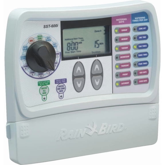 Rain Bird SST600I 6 Valve Indoor Mounting Simple To Set Timer  Residential Use, Standard Application