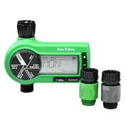 Rain Bird Upgraded Hose-End Water Timer with Quick Connect Fittings Digital Battery-Operated Sprinkler Controller for Easy On/Off, Storage & Seasonal Use