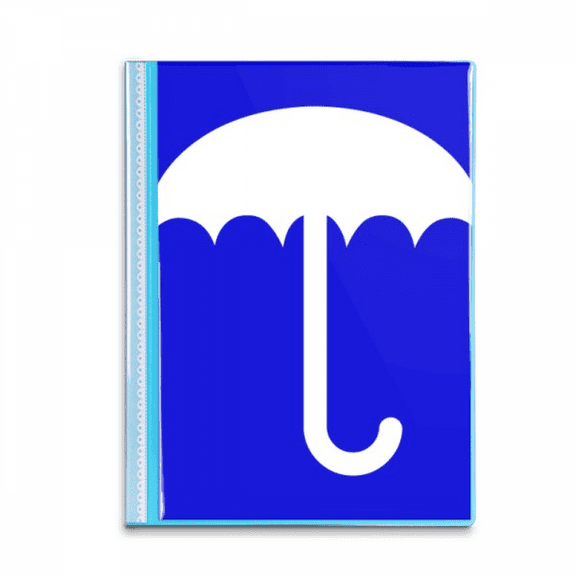Rain Blue Square Warning Mark Book Sheet Protectors Portfolio Binder Folder