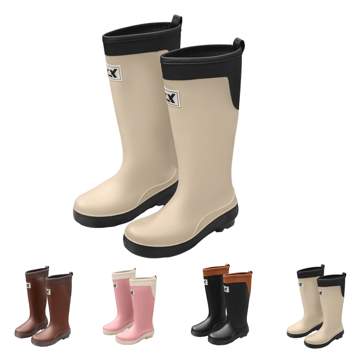 Rain Boots For Men and Women Waterproof Pvc Rubber Boots Anti-Slip Durable Fishing Boots Comfort Lightweight Water Boots for Hunting Gardening Outdoor