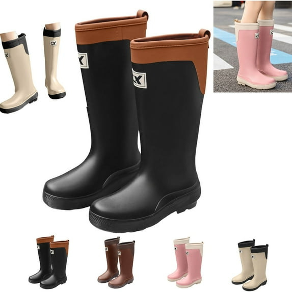 Rain Boots For Men and Women Waterproof Pvc Rubber Boots Anti-Slip Durable Fishing Boots Comfort Lightweight Water Boots for Hunting Gardening Outdoor