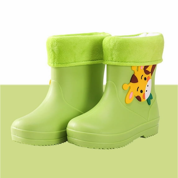 Rain Boots Toddler Girl Cute Cartoon Printed Rubber Boots Kids Rain Shoes for Girls