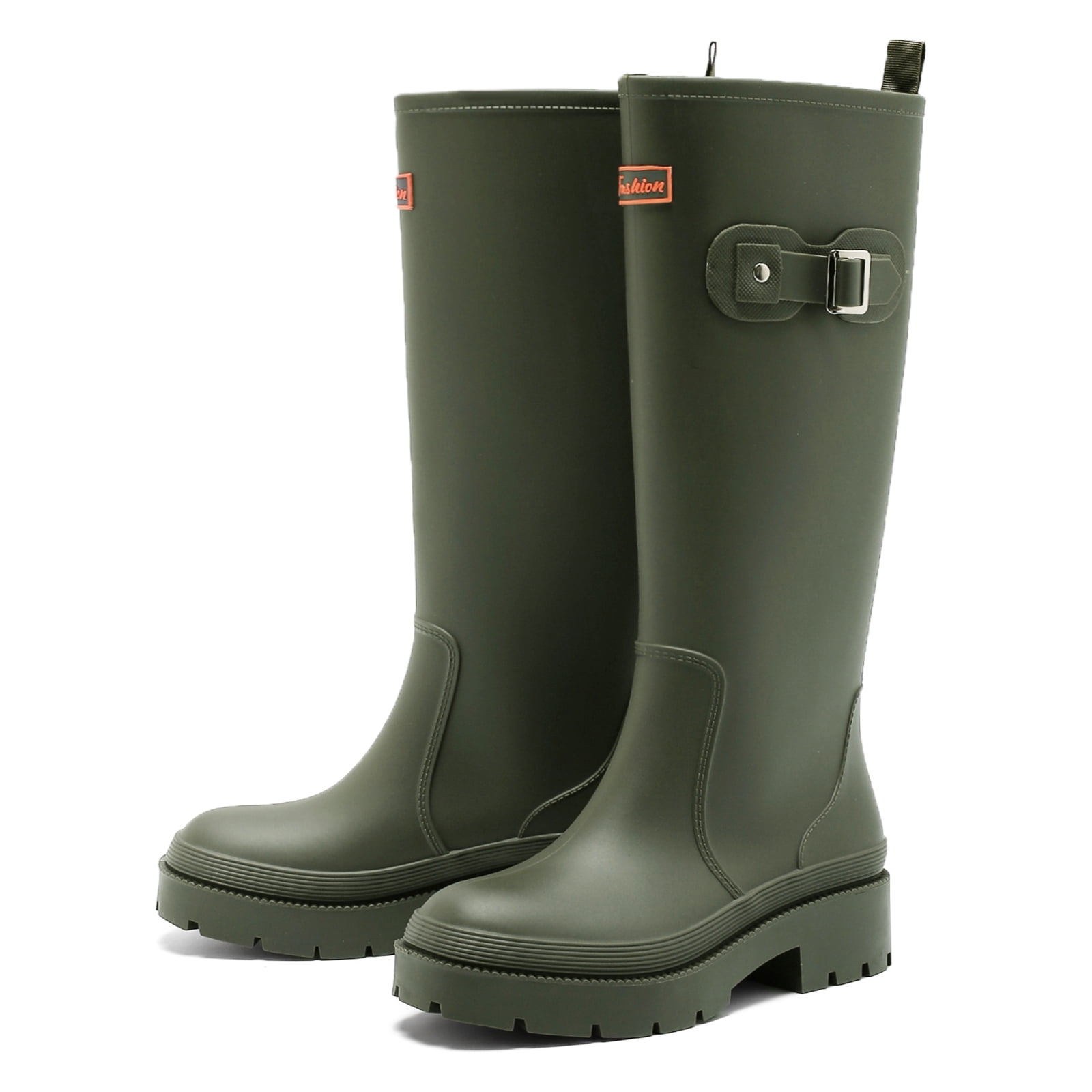Lcamaw Rain Boots for Women, Anti-Slip Rubber Boots Waterproof Garden Muck Boots Durable Slip Resistant, Tall Water Shoes Comfort Fishing Boot Knee High Work