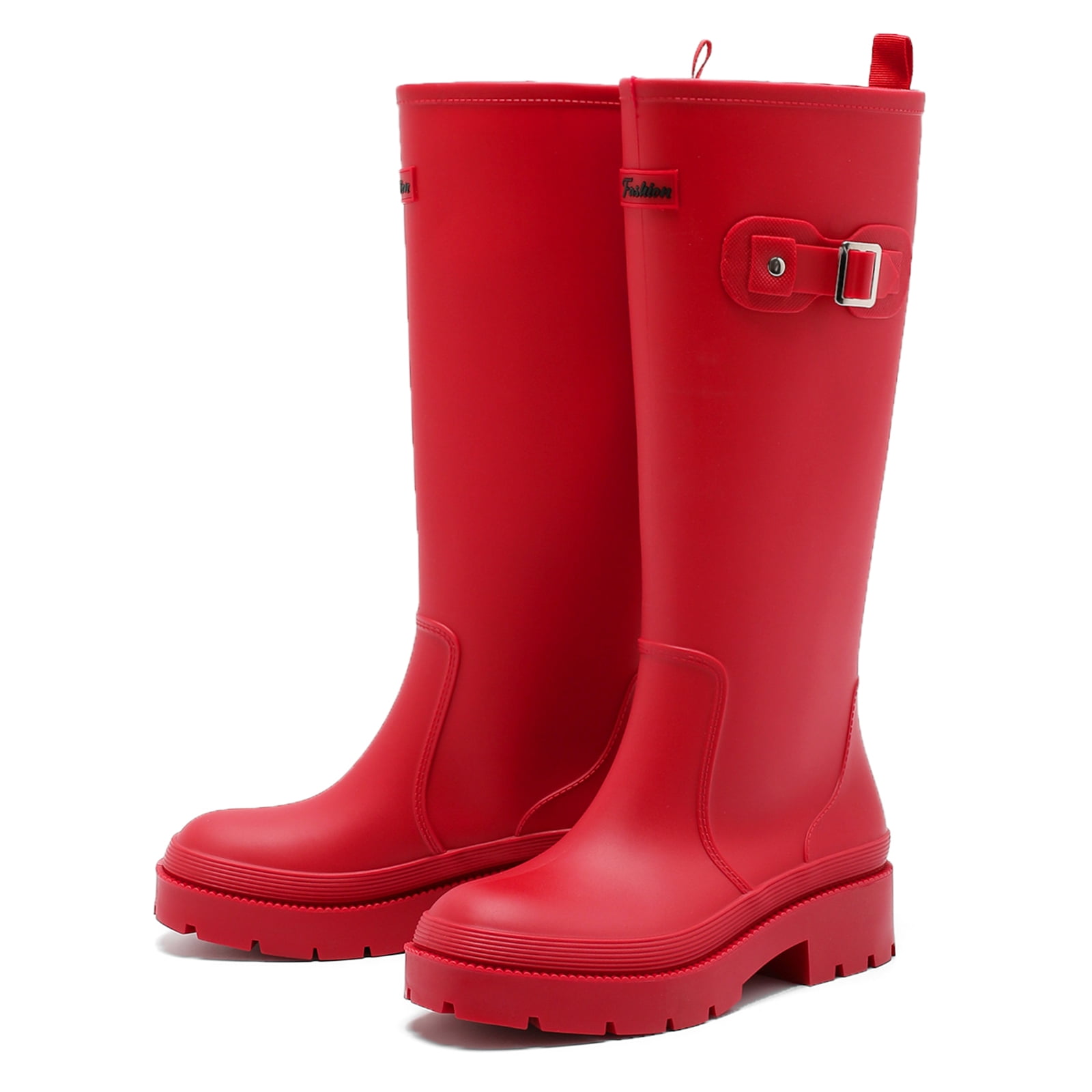 Lcamaw Rain Boots for Women, Anti-Slip Rubber Boots Waterproof Garden Muck Boots Durable Slip Resistant, Tall Water Shoes Comfort Fishing Boot Knee High Work