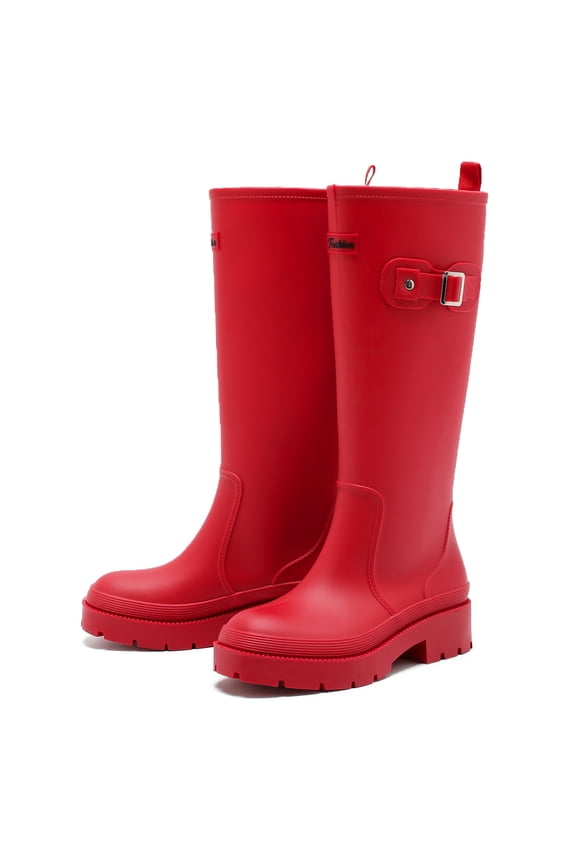 Rain Boots for Women, Anti-Slip Rubber Boots Waterproof Garden Muck Boots Durable Slip Resistant, Tall Water Shoes Comfort Fishing Boot Knee High Work