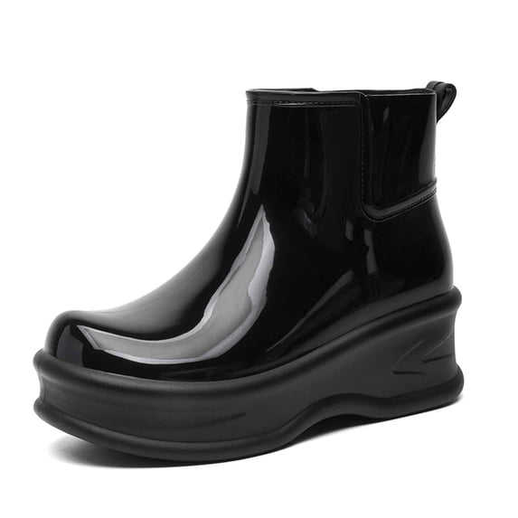 Rain Boots Women,Durable Rain Shoes Thick Sole Footwear Rainy Days Outdoor Activities Comfortable Design,Womens Rain Boots,Black,7