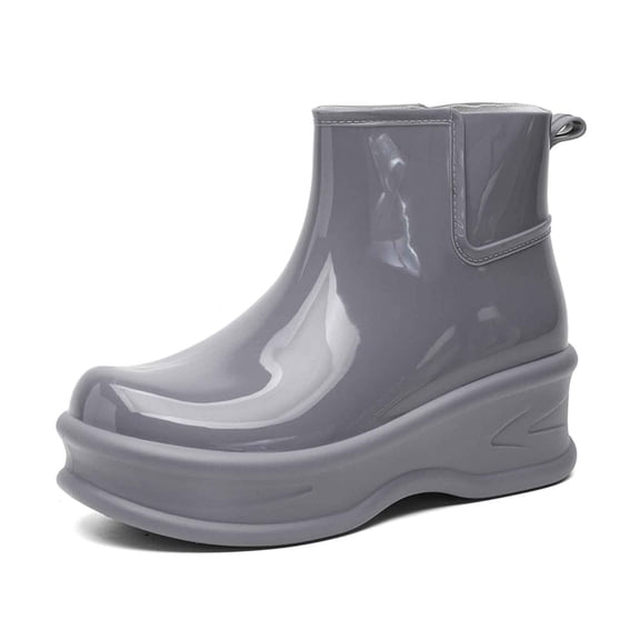 Rain Boots Women,Durable Rain Shoes Thick Sole Footwear Rainy Days Outdoor Activities Comfortable Design,Womens Rain Boots,Grey,6.5