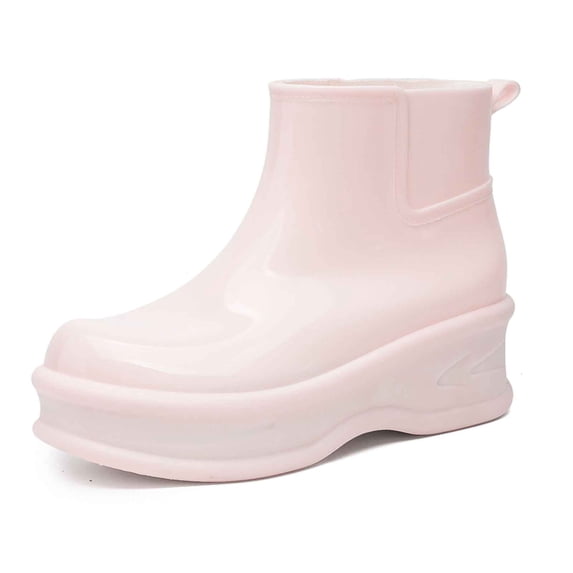 Rain Boots Women,Durable Rain Shoes Thick Sole Footwear Rainy Days Outdoor Activities Comfortable Design,Womens Rain Boots,Pink,9