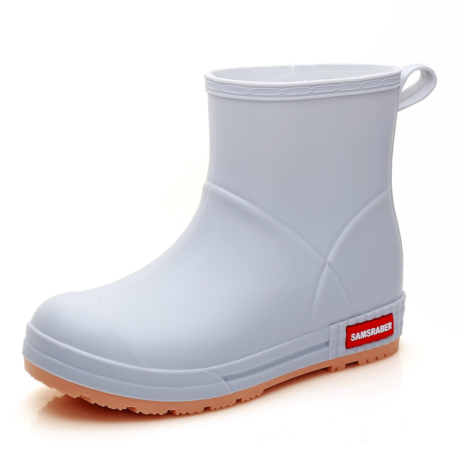 Rain Boots Women and Men Superior Anti-Slip Waterproof Rubber Boots Casual Chealsea Classic Ankle Boots Durable Rain Shoes Mud Rubber Booties for Work PVC Garden Shoes for Sailing Fishing and Camping
