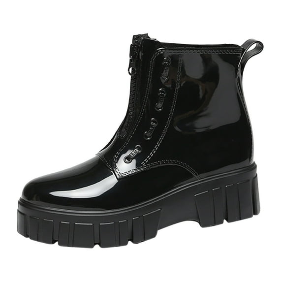 Rain Boots Women Stylish Rain Shoes Mid Calf Motorcycle Boots Durable Fashion Footwear for Outdoor Activities and Casual Wear 41 Size