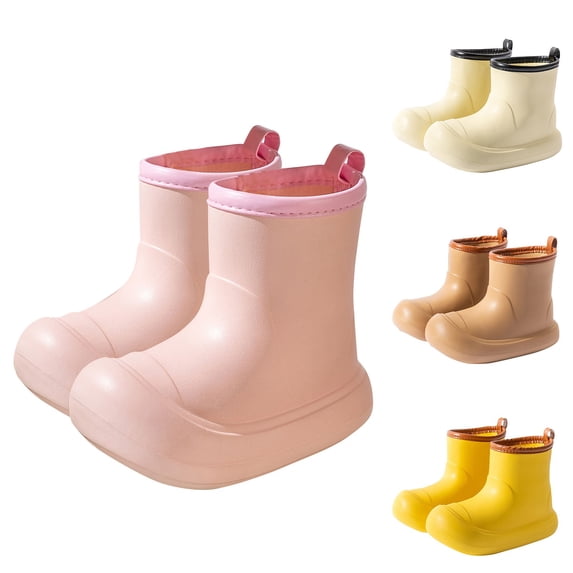 Rain Boots for Kids Waterproof Mid Calf Rain Boot Cute Rainny Outdoor Playing Footwear