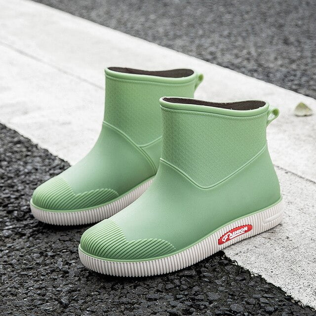 Rain Boots for Women Ankle Rubber Shoes Waterproof Galoshes Woman Work  Safety Garden Shoes Fishing Footwear Waders Sapato Chuva
