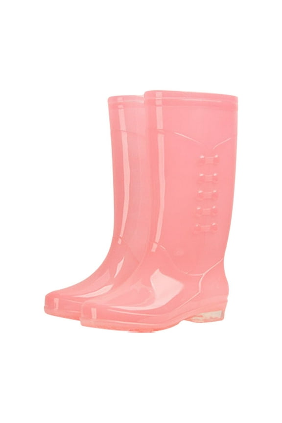 Rain Boots for Women Waterproof Garden Boots Anti-Slip Rain Boots Ladies Candy Color Lightweight Boots Pink Women Sandal