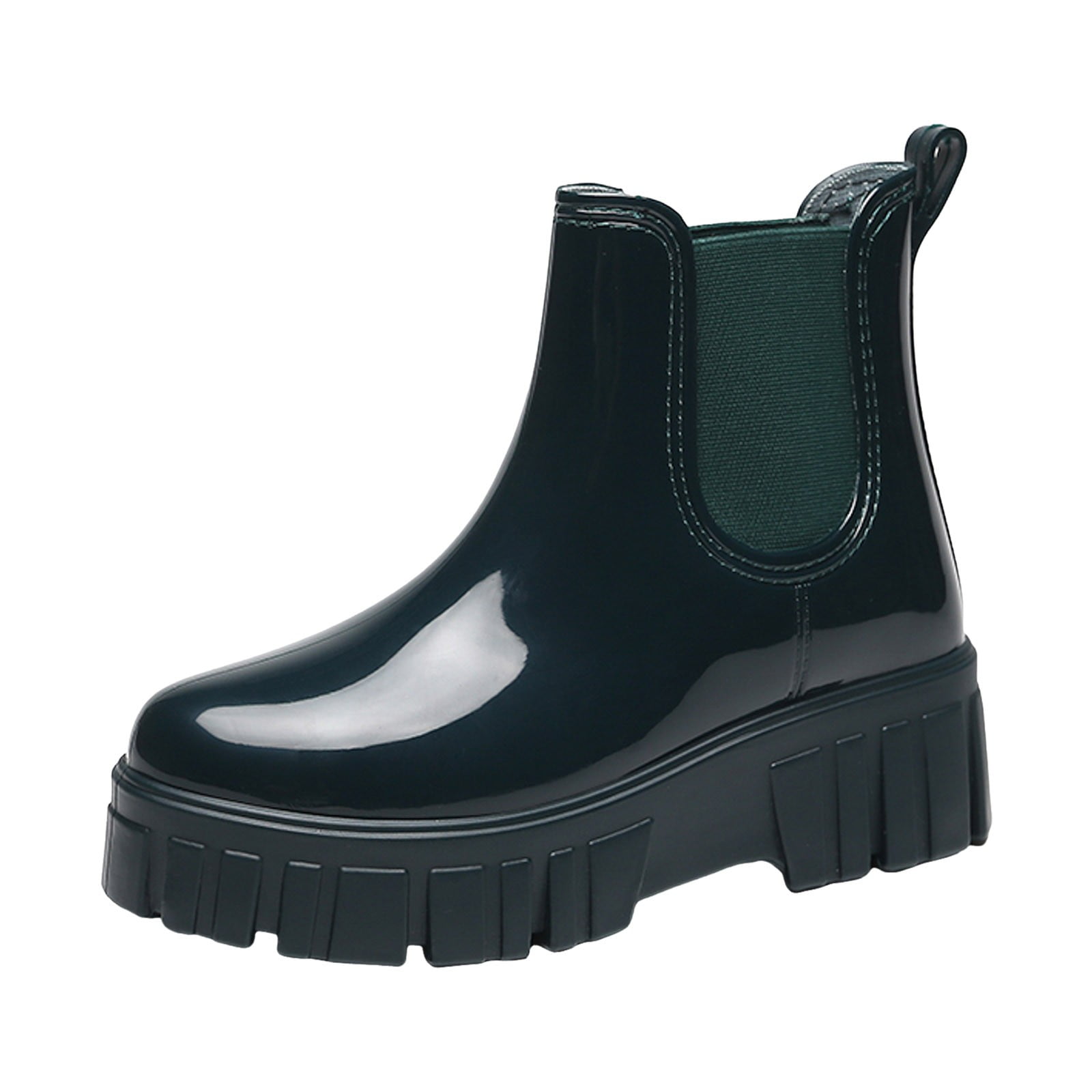 Rain Boots for Women Waterproof Rubber Chelsea Garden Rainboots Platform Gardening Shoes for Yard Farm