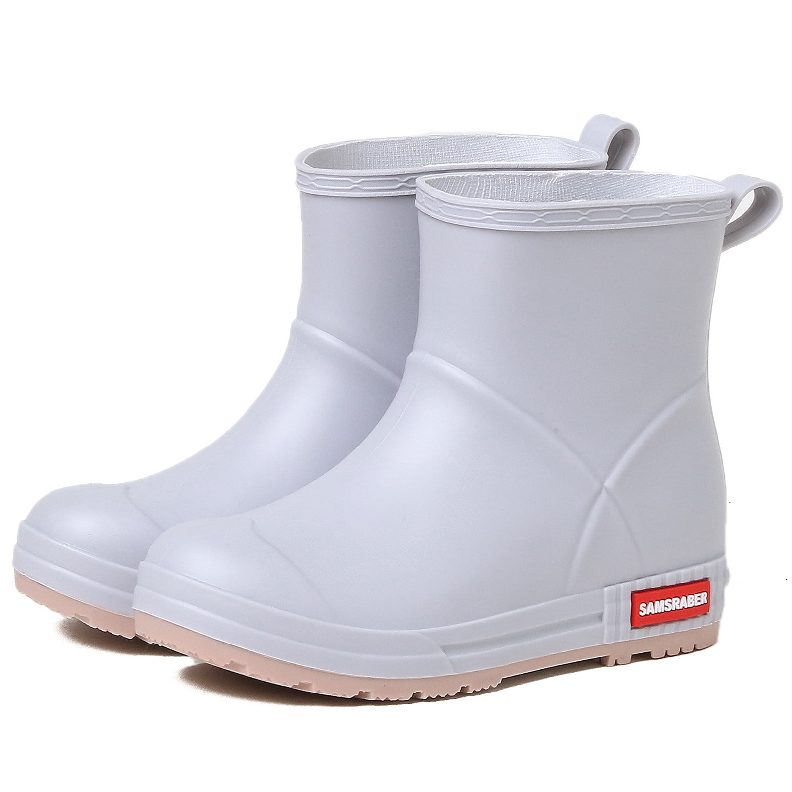 Lcamaw Rain Boots for Women & Men, Lightweight Waterproof Short Rubber Boots, Anti-Slip Mud Garden Boots Chelsea Ankle Rain Boots with Comfortable Insoles for Outdoor Work