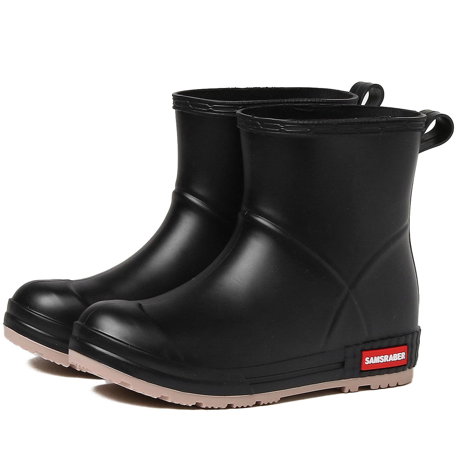 Lcamaw Rain Boots for Women & Men, Lightweight Waterproof Short Rubber Boots, Anti-Slip Mud Garden Boots Chelsea Ankle Rain Boots with Comfortable Insoles for Outdoor Work
