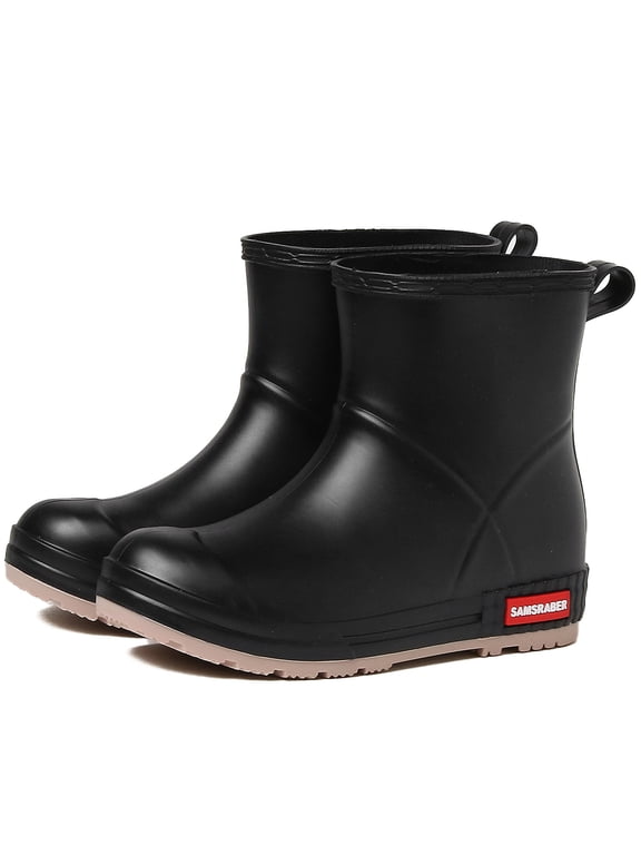 Short Rain Boots for Women & Men, Waterproof Ankle Chelsea Rubber Boots, Lightweight Non-Slip Garden Mud Boots for Farming Fishing Outdoor Work