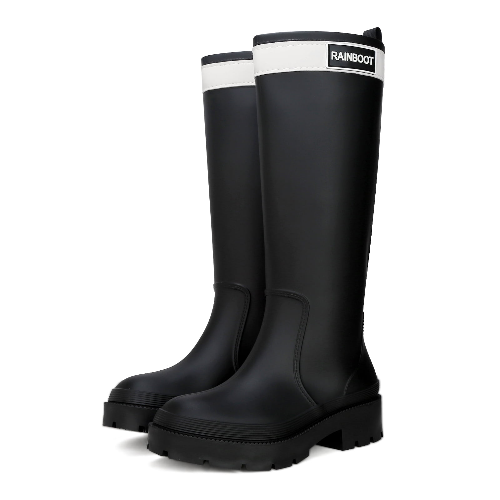 Lcamaw Rain Boots for Women,Waterproof Rubber Boots,Knee High Garden Fishing Muck Boots,Lightweight Comfortable Water Boots,Outdoor Work
