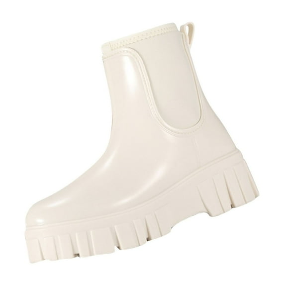 Rain Boots for Womens Waterproof Muck Boots Slip-On Rain Ankle Boots Rain Boots Women Mid-Tube Outdoor Work Shoes