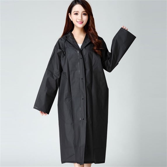 Rain Cape for Adults Portable Waterproof Rain Poncho with Hood - Reusable EVA Raincoat for Camping Hiking Travel Outdoor Activities - Full Length Rain Cape for Men Women Unisex One Size