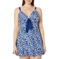 thumbnail image 1 of Rain Center Tie Adjustable Bra Swim Dress One Piece, 1 of 2