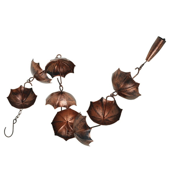 Rain Chain Decorative Metal Gutter Chain Downspout Exquisite Rain Chains for Gutters Vintage Gutter Rain Chain with Hooks for Patio Yard Garden Decor