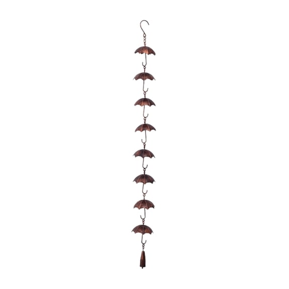 Rain Chain Decorative Rain Chain for Gutters, 8 Umbrellas Garden Rain Catchers Chain, Rain Chain for Downspouts