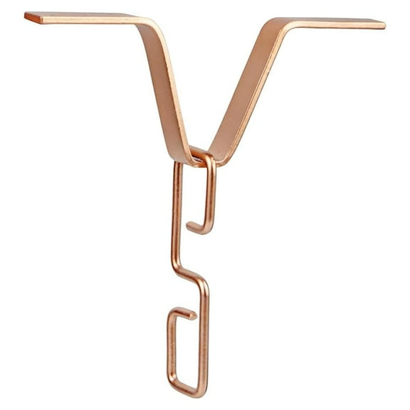 Rain Chain Gutter Adapter V-Shaped Hook Hanger for Downspouts, Black Iron 6.2\" Long, Rust-Resistant Outdoor Hardware