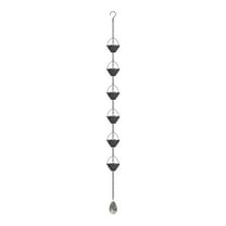 Rain Chain Gutter Chain Rain Catcher with Decorative Lotus Cups for Outdoor Garden Yard Eaves