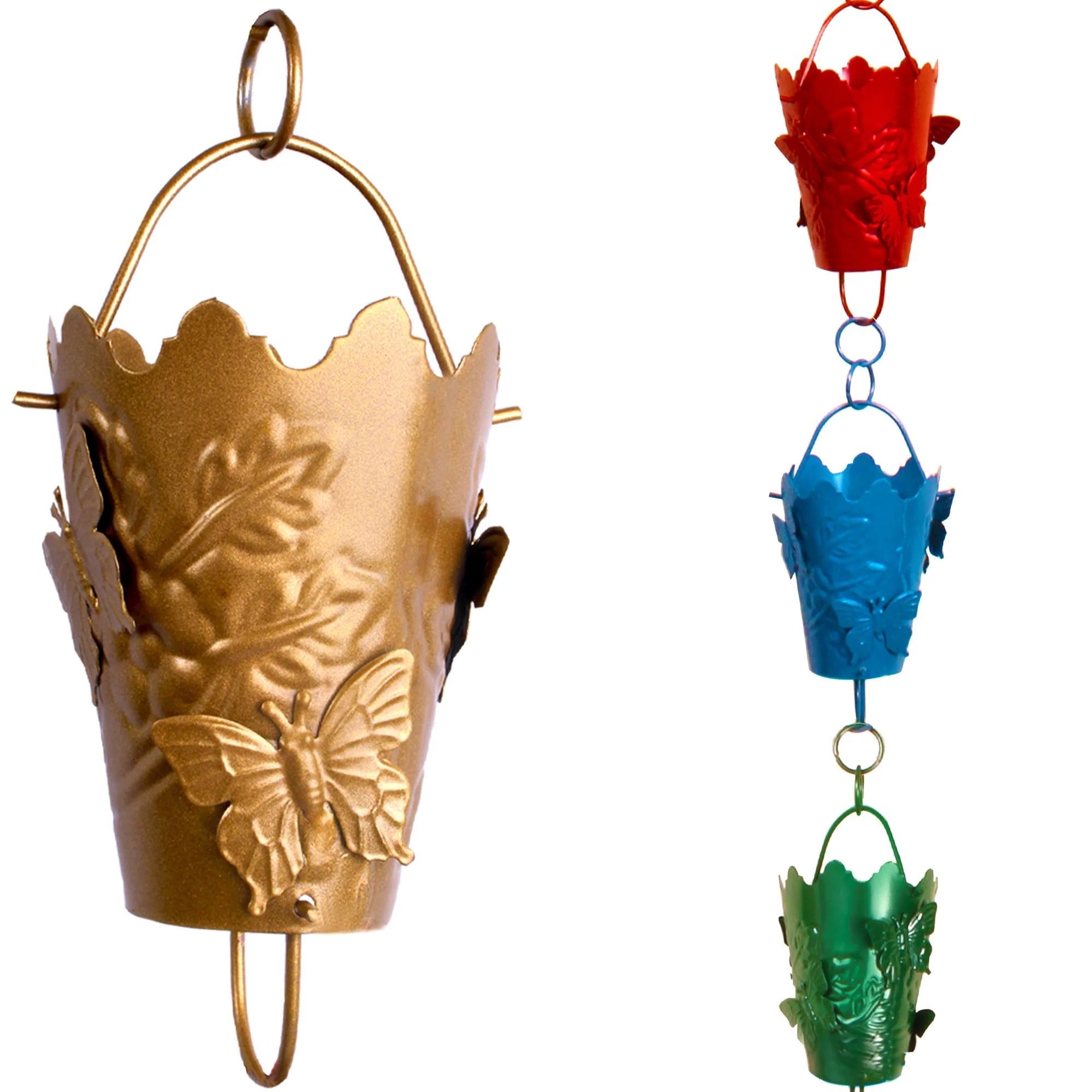 Rain Chain for Downspouts, Butterfly Rain Chains for Gutters for Heavy