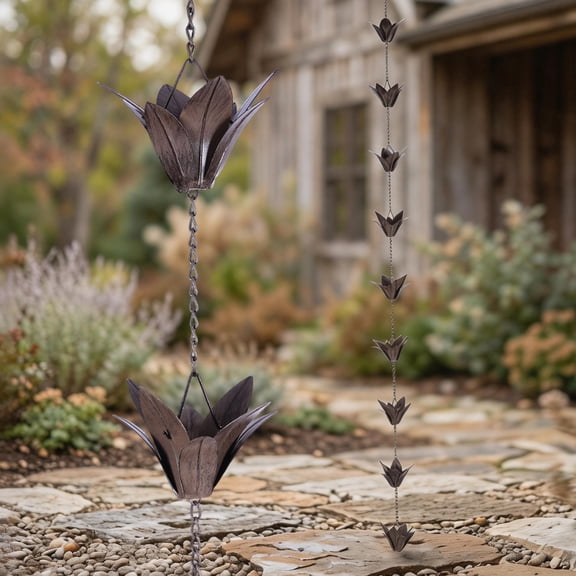 Rain Chains Decorative Rain Chain Flower Style for Home