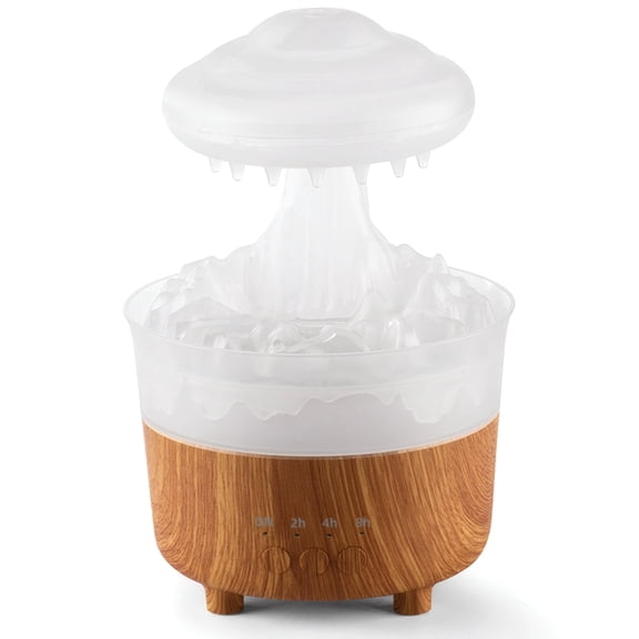 Rain Cloud Humidifier, Ultrasonic Aroma Diffuser with Water Drip Effect, 230ml, 7 Color Lights, Adjustable Mist