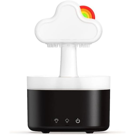 Rain Cloud Humidifier Water Drip, Mushroom Aromatherapy Essential Oils Diffuser with 7 LED Night Light, 500ml White Noise Aromatherapy Diffusers, for Home, Large Room, Office